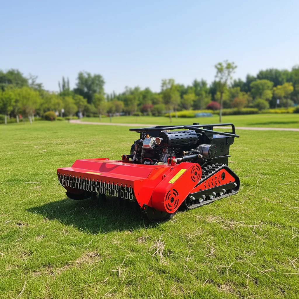 Latest Design 2026 Hybrid Remote Control Lawn Mower Crawler Robotic Grass Cutter With CE EPA for Commercial Farm Garden Use