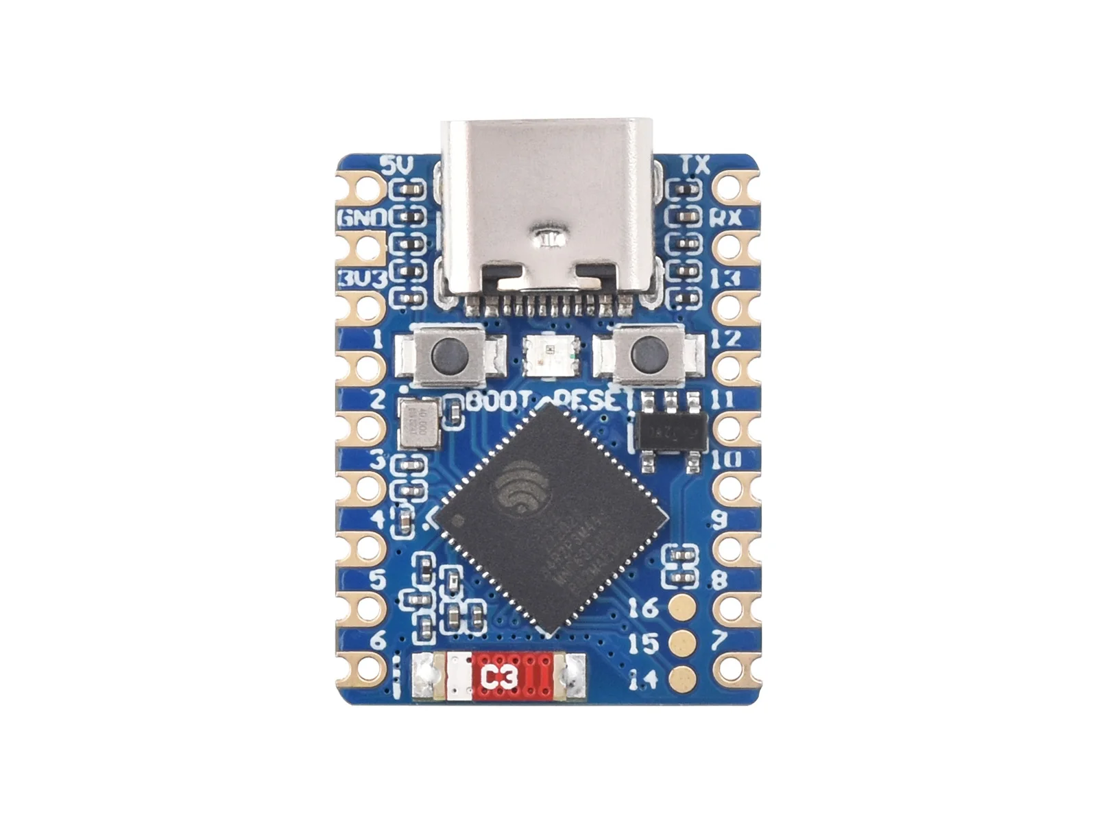 

Waveshare ESP32-C3 Mini Development Board, Based on ESP32-C3FN4 Single-core Processor, 160MHz Suitable For SMD Applications