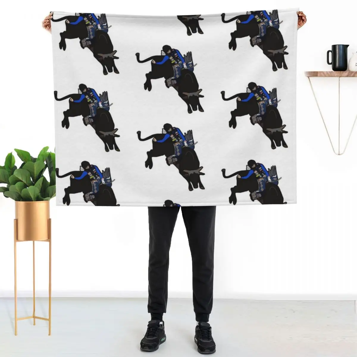 

Bull Rider Stetson Wright Throw Blanket Long Lasting Soft Plush Blanket for Daily Use