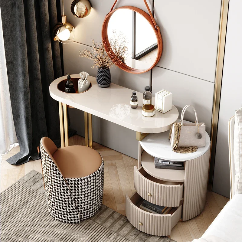 Hotel Bedroom Furniture MDF Top Storage  Mirror Makeup Modern Vanity Dressing Dresser Table