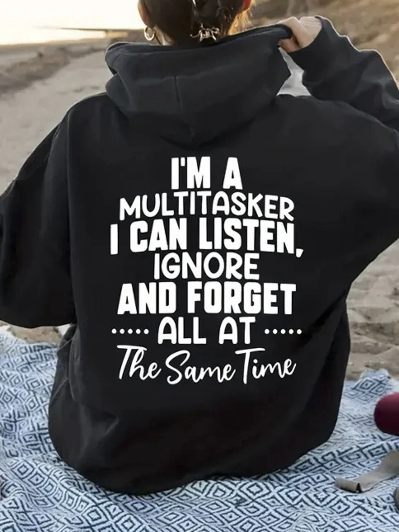 

Женская повседневная толстовка с рисунком на осень и зиму 2025 _'m A Listen, элитная роскошь для мужчин и женщин, топ Y2k