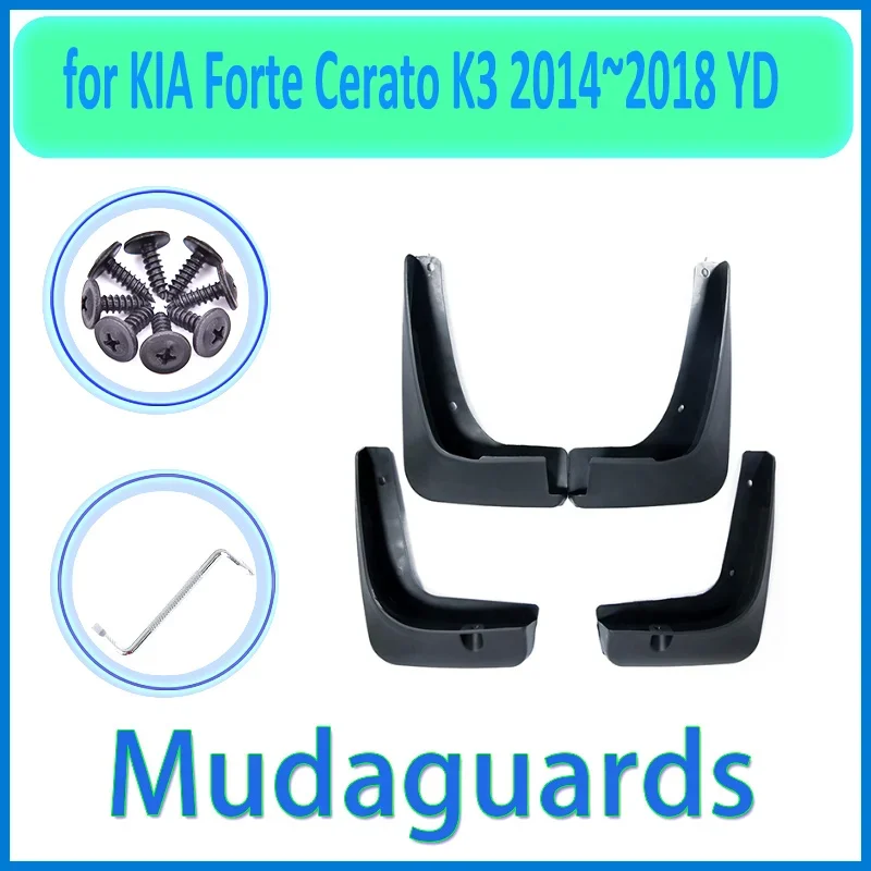 for KIA Forte Cerato K3 2014 2015 2016 2017 2018 4PCS Front Rear Car Fender Mudguard Mud Flaps Guard Splash Flap Car Accessories