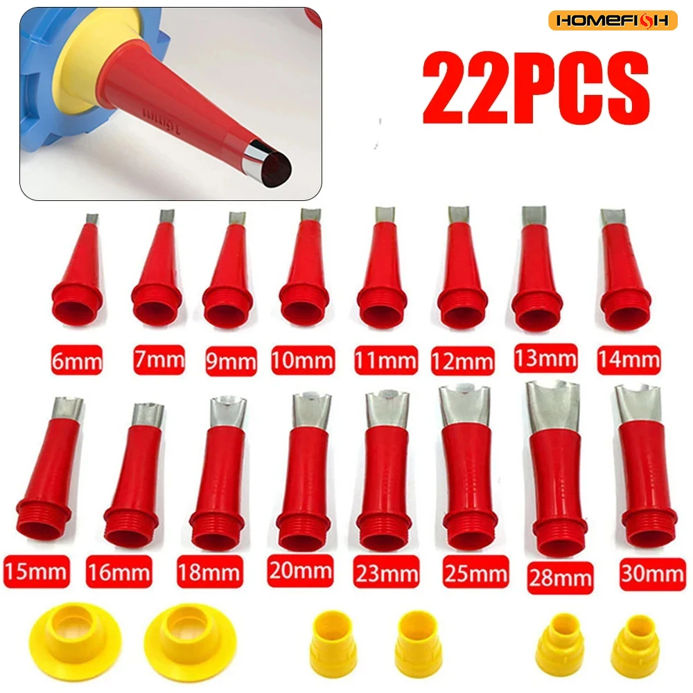22Pcs Stainless Steel Caulking Nozzle Tool Set Silicone Sealant Finishing Tools For Kitchen Bathroom Sink Joint Sealing Work