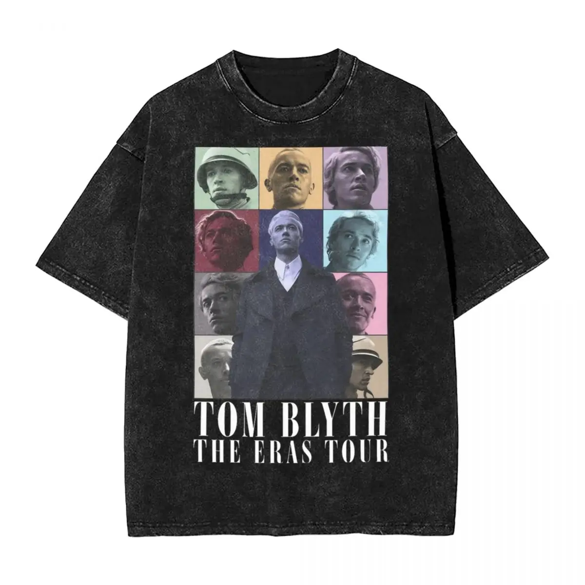 Tom Blyth The Eras Tour T Shirt Hip Hop Washed Short Sleeve Street T-Shirts Retro Men Women Tops Streetwear Summer Tees