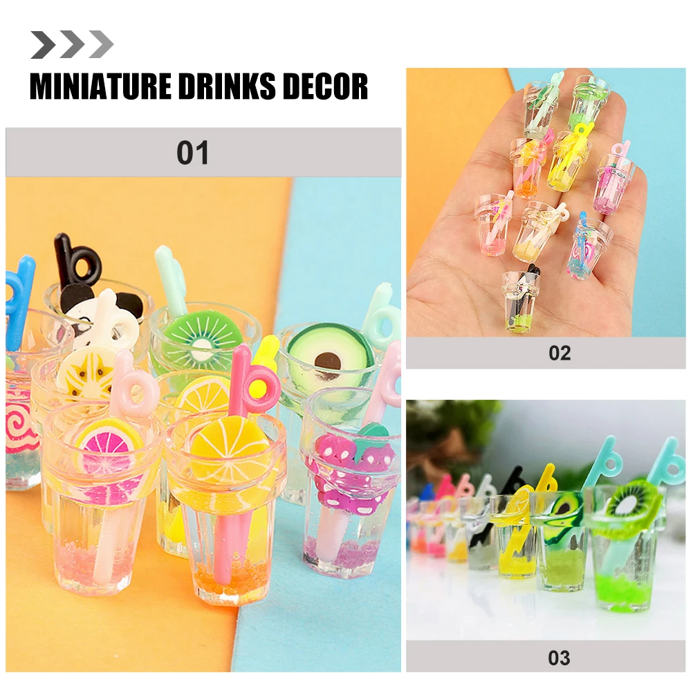 

15 Pcs Simulated Mini Drink Bottle Beverage Model Decor DIY Accessories Miniature Drinks Plastic Dollhouse