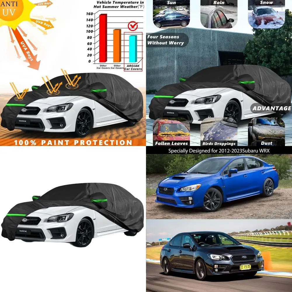 

Универсальный всепогодный чехол для автомобиля с молнией на двери, защита от УФ-излучения, снега, дождя, пыли и града, подходит для моделей 2012-2025 годов