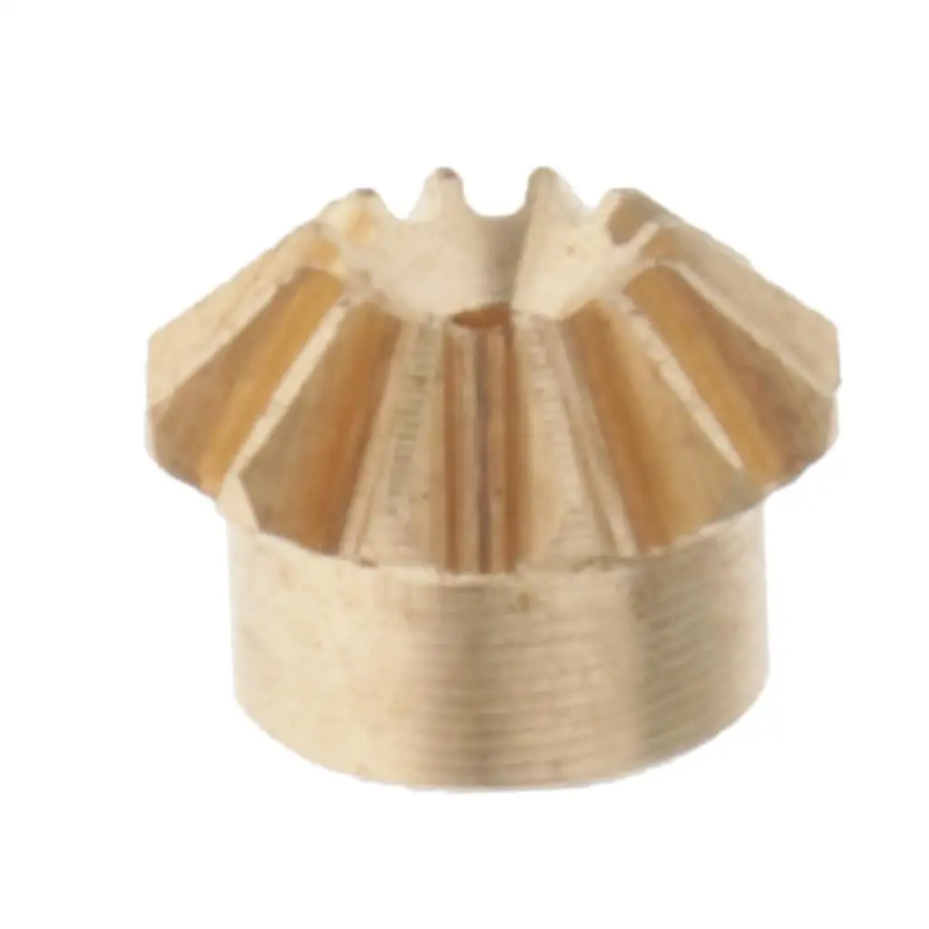 Brass 0.4 Modulus 12 1mm Hole Diameter 45 Degree Tapered Wheel Gear