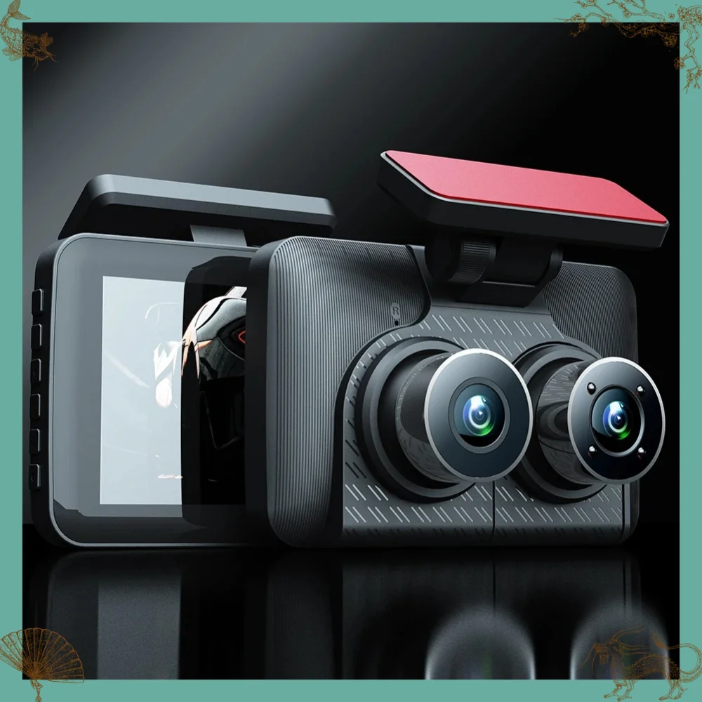 

HONGTONG 3 Lens Car Video Recorder Vehicle Driving Recorder Reaview Camera Auto Video Camera 140 Degree Wide Angle Car Camcorder
