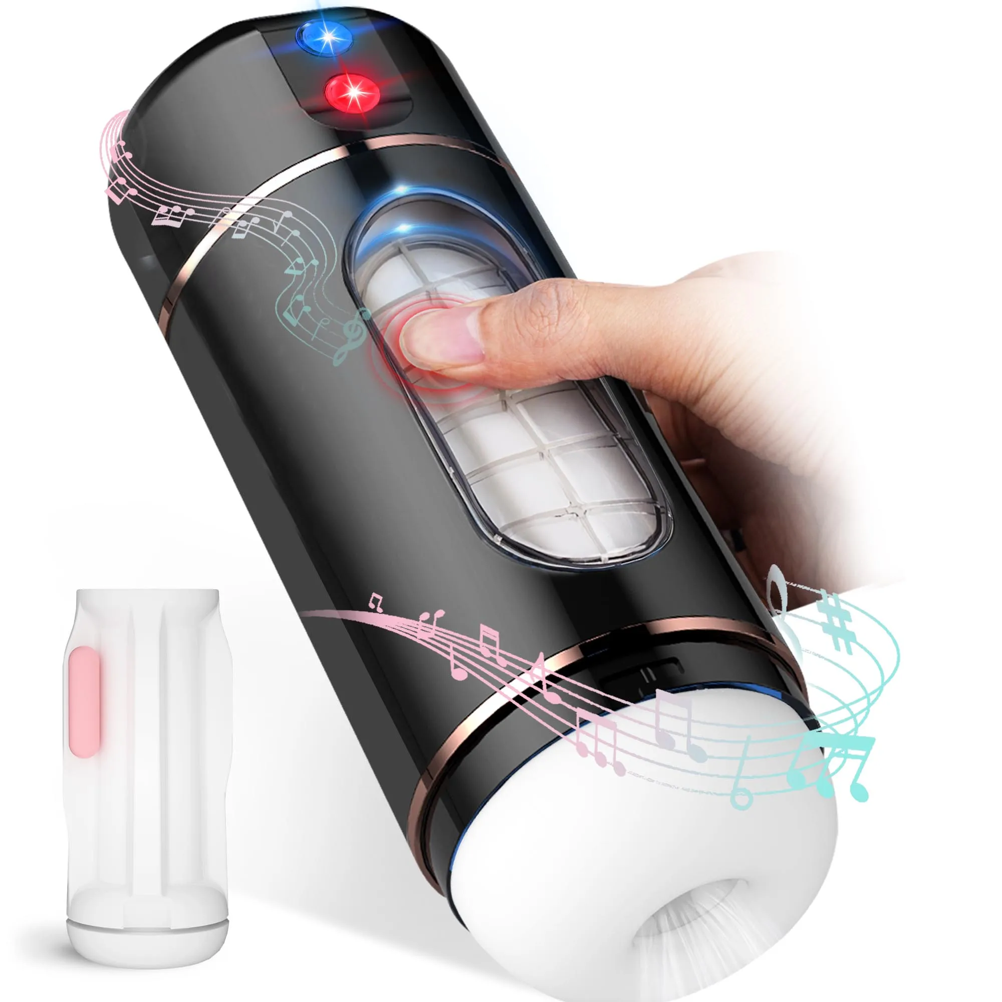New Automatic Male Masturbator Cup Vibration Blowjob Squeezable Pocket Pussy Vagina Penis Oral Sex Machine Toys for Man Adults