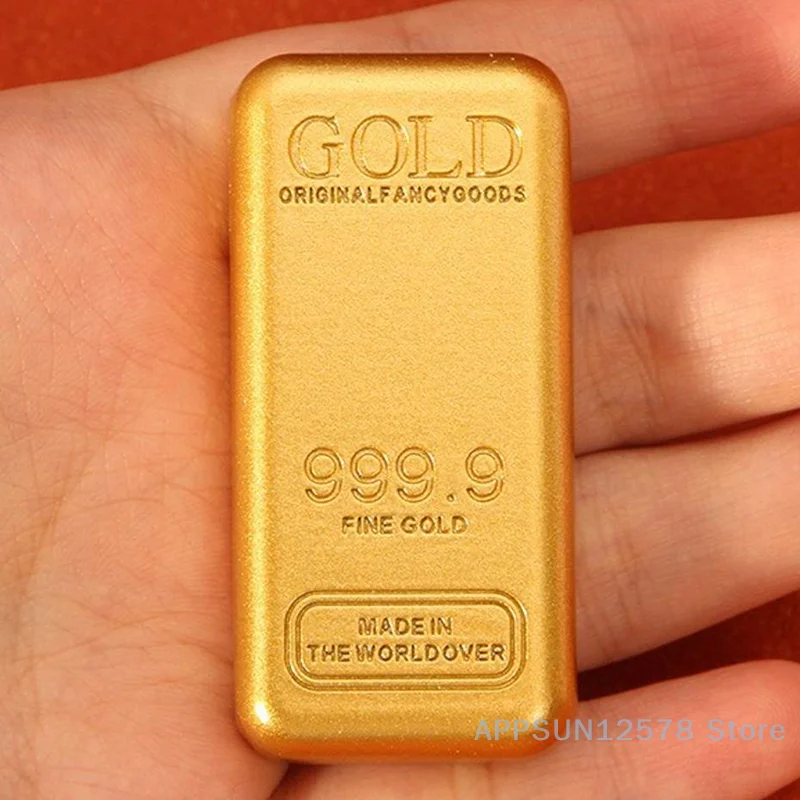 1Pcs Fake Gold Bar Simulated Golden Brick Movie Prop Novelty Gift Home Decor Simulation Decoration Crafts - Image 6