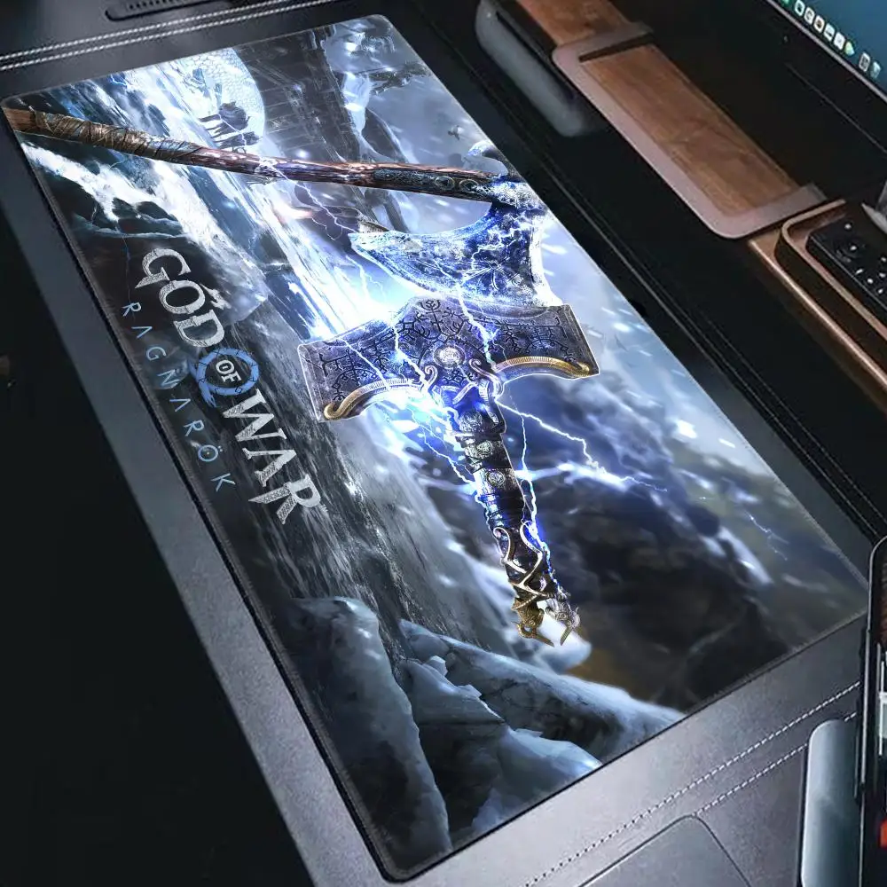 

Большой коврик для мыши Игровой коврик God of War Нескользящие геймерские коврики Аксессуары для клавиатуры ноутбука Mause Pc Расширенный резиновый коврик для мыши