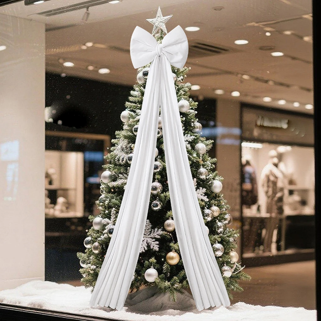 ديكور عيد الميلاد للمطاعم بفيونكة مخملية قابلة لإعادة الاستخدام - فيونكات مخملية كبيرة جدًا متينة وكبيرة جدًا لعيد الميلاد #3