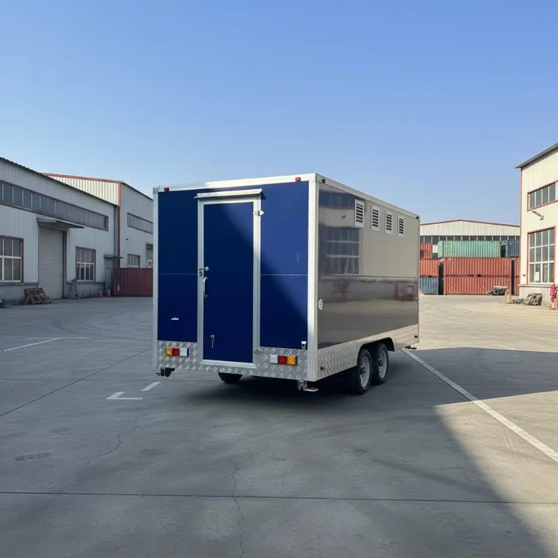 Customized Fully Equipped Mobile Restaurant Food Trailer For Snack Food Sales Mobile Kitchen With Coffee Shop Pizza Taco Equippe