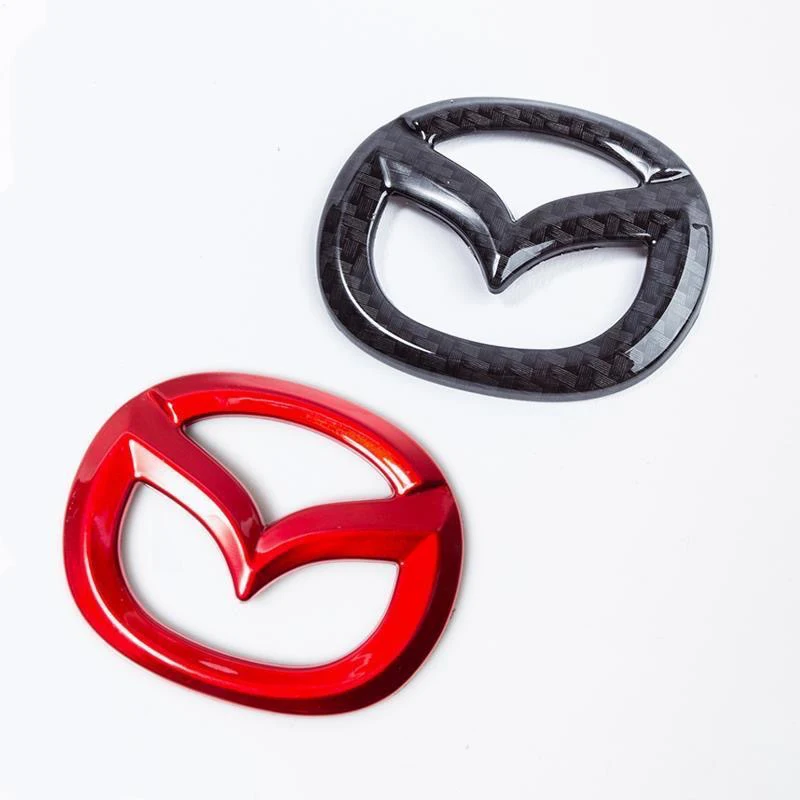 1pc ABS Car Steering Wheel Center Emblem Sticker For Mazda MX-5 2 5 3 6 CX-8 CX-3 CX-5 CX-7 MS RX-8 Axela 8 Interior Decoration