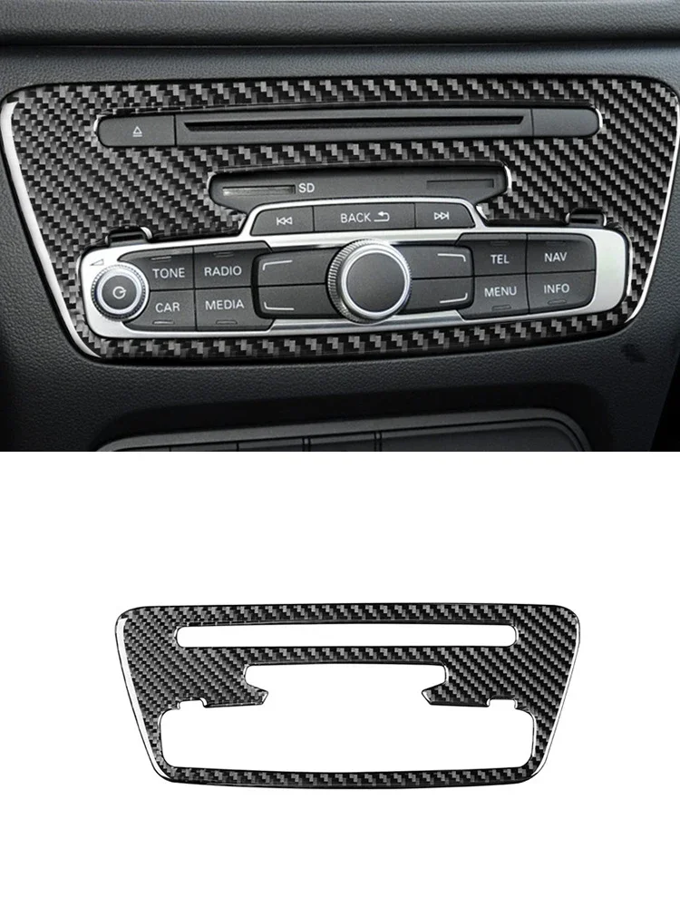 

Carbon Fiber Black Stickers Cover Trim Car Interior Decorative Accessories For Audi Q3 2013 2014 2015 2016 2017 2018 Car Styling