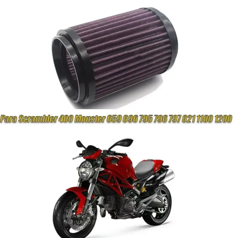 High-Flow Air Filter For Ducati Scrambler 400 Monster 659 696 795 796 797 821 1100 1200 Hypermotard 939 950 SP Evo Motorcycle
