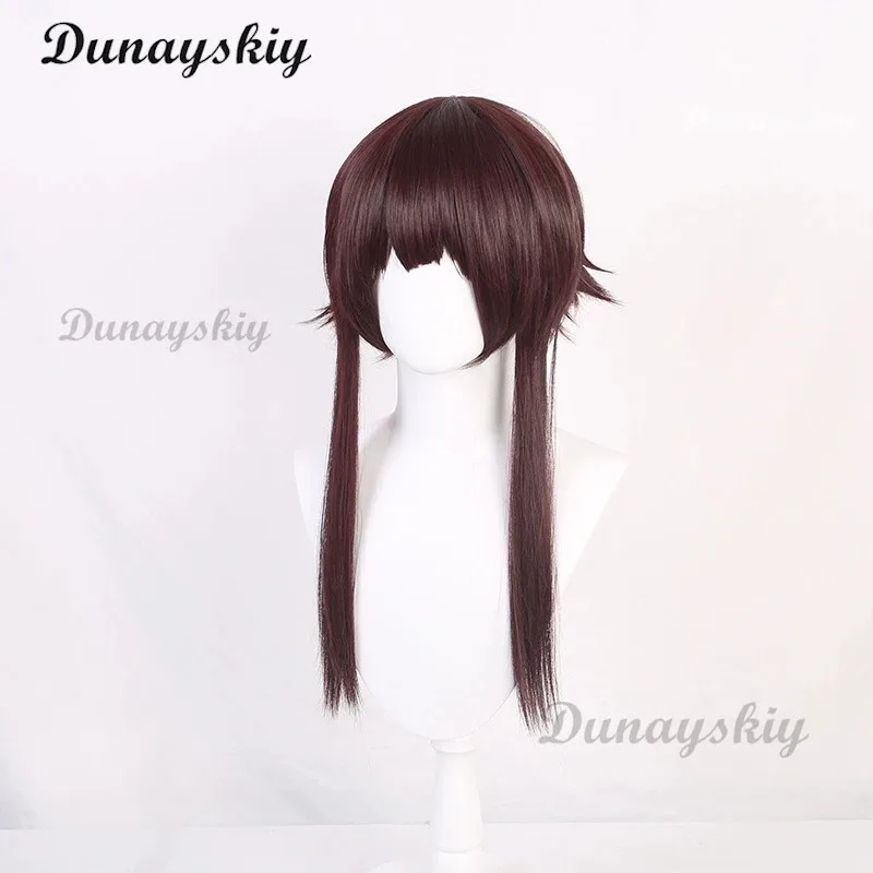 Parrucca cosplay Megumin anime corta rosso scuro marrone capelli sintetici resistenti al calore parrucche per feste di Halloween berretto per parrucca personalizzato