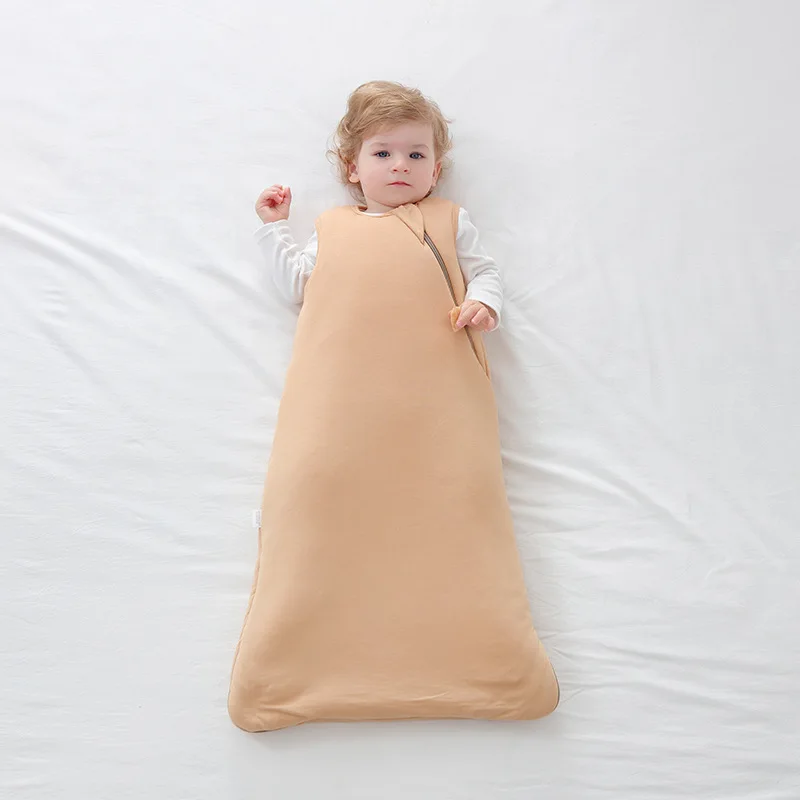 Newborn Baby Winter Thick Sleeping Bag Cotton Children's Anti-kick Quilt Soft Bamboo Vest Sleeveless Pajamas Swaddle Blanket