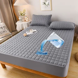 Drap-housse en coton imperméable, anti-acariens et anti-favorable, protecteur de matelas, housse de matelas douce et respirante, lavable, 100%