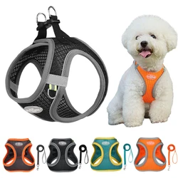 Reflective Summer Dog Harness and Leash Set for Small Dogs Anti-escape Puppy Cat Harness Vest Chihuahua Pug Walking Pet Supplies