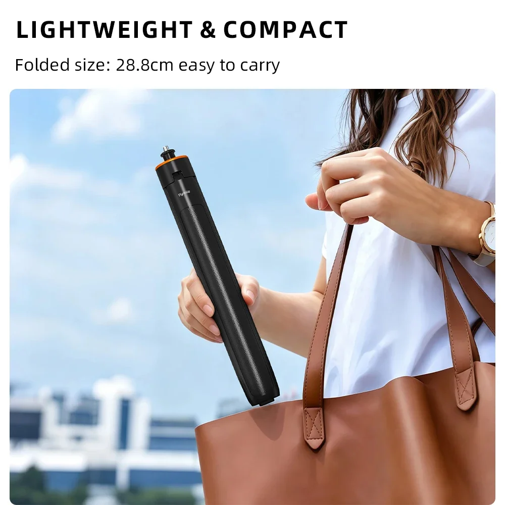 Flymile Ein-Klick-Aufklapp-Stativ für DJI Pocket 4/4P/3/Insta360 X6/Gopro Kamera, 1,6 m verstellbarer Selfie-Stick für Vlgo-Video. – Detail 11