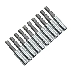 10pc 60mm Hex Shank Extended Connecting Rod 1/4 Quick Change Batch Head Joint Electric Tool Accessory Set