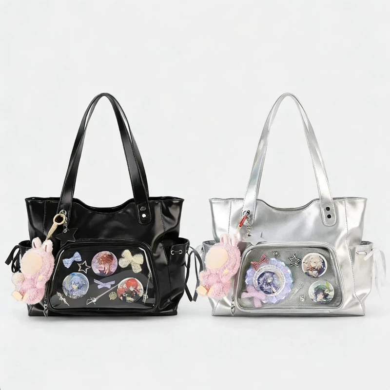 

Новая японская сумка Y2k Ita Bag, прозрачная сумка через плечо, высококачественная сумка для ноутбука с несколькими карманами, женская большая сумка для поездок на работу