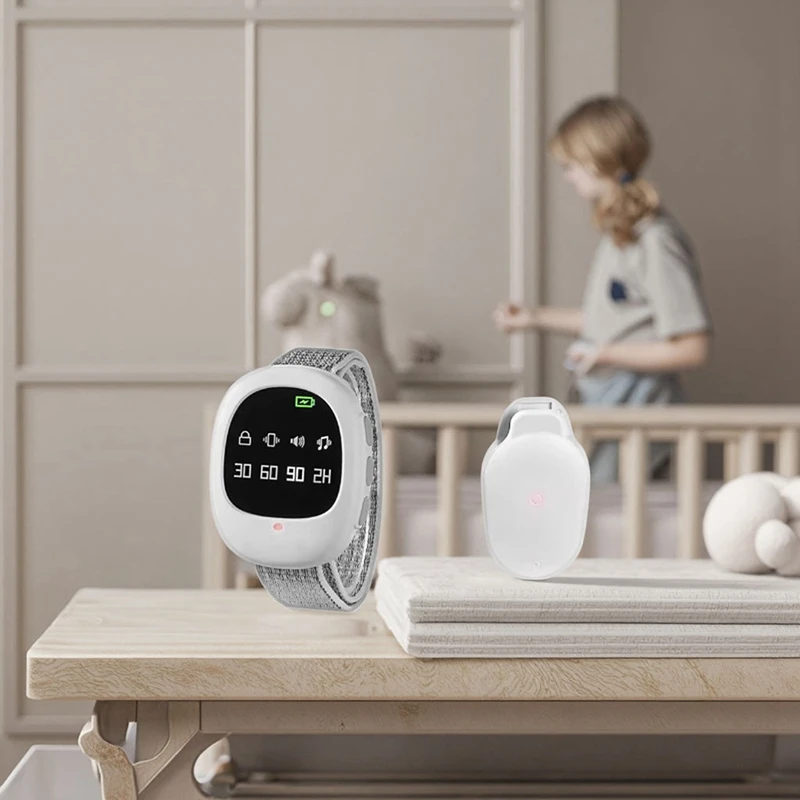 

Baby Bedwetting Alarm Wireless Wee Alarm Bedwetting Sensor for Kid Potty Training with Volume Vibration and Flash Light-SPMI