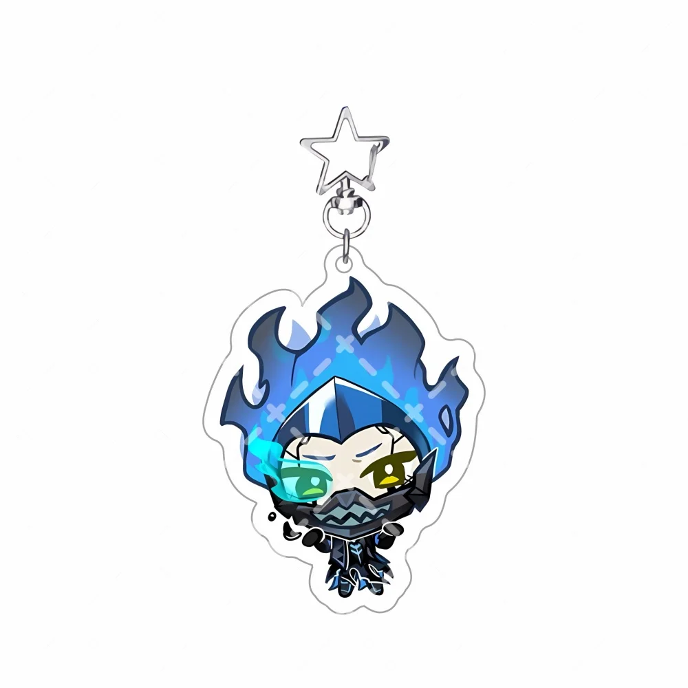 Twisted-Wonderland Anime-Spiel-Charaktere Chibi 6cm Acryl-Schlüsselanhänger Sternförmiger Schnallen-Taschenanhänger Deko Sammlerstück Fan-Geschenk – Detail 6