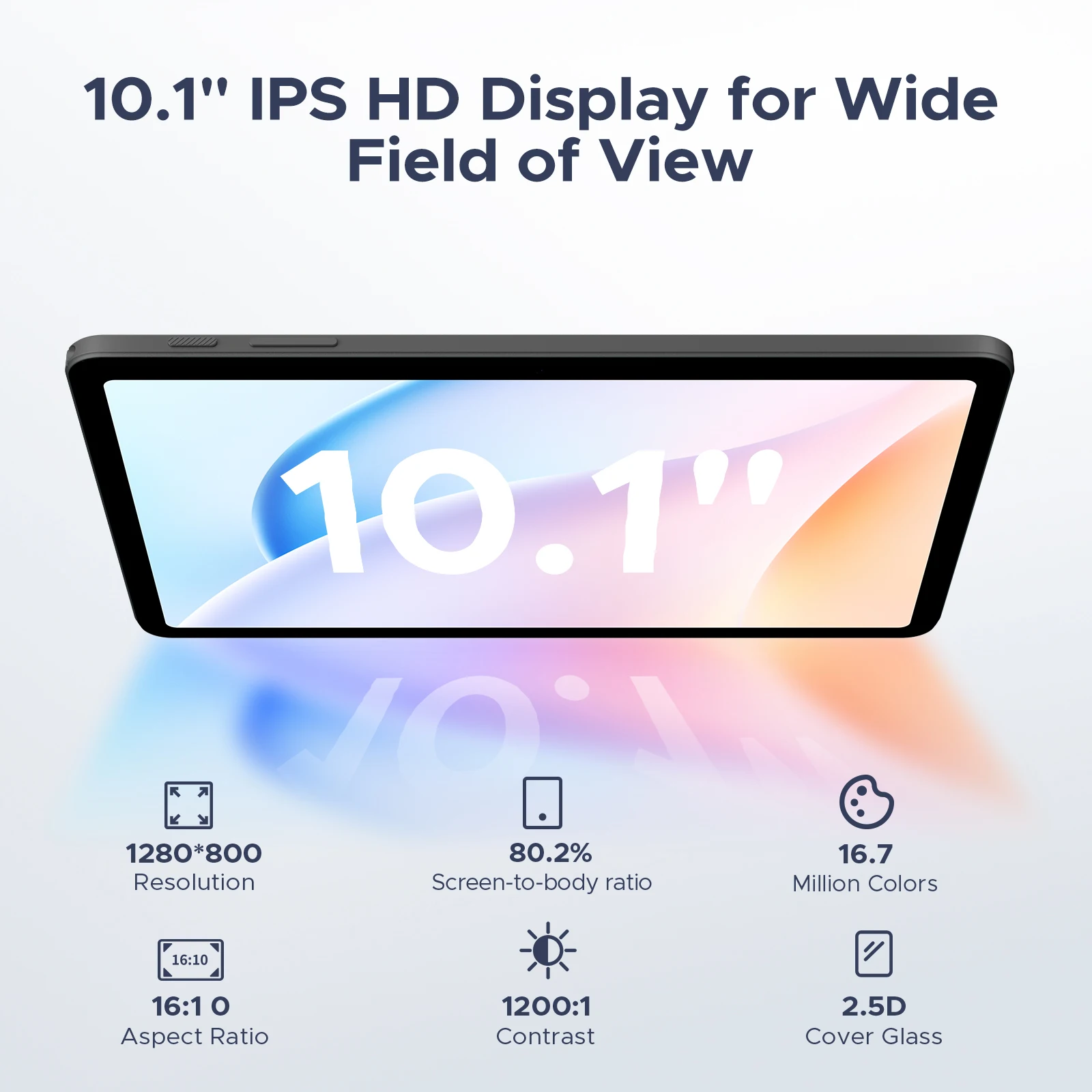 DOOGEE Tab A9 Pro 2 في 1 كمبيوتر لوحي ذكي 10.1 بوصة شاشة عالية الدقة أندرويد 15 20 جيجابايت (4+16) بطارية 128 جيجابايت 6580 مللي أمبير في الساعة مكبرات صوت مزدوجة Unisoc T310