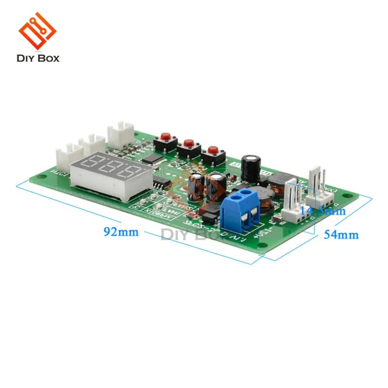 DC 12V 3/4 Wire PWM Fan Temperature Control Speed Controller Single/Dual Way Speed Controller Temperature Control Governor