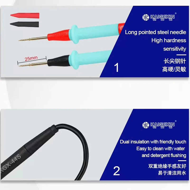 Wrcibo Digital Multimeter Probe Test Leads 1000V 20A Replaceable Probe Superconducting Probe Accurate Measurement Needle Cable