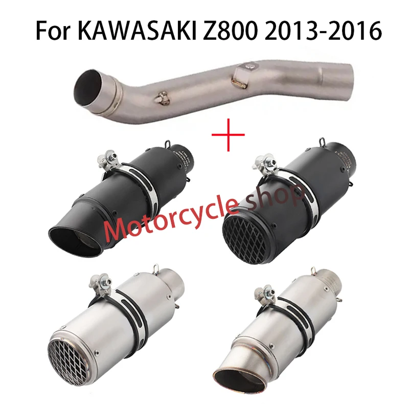 

For KAWASAKI Z800 z800 2013 2014 2015 2016 Years fits 51mm Motorcycle Exhaust Muffler Link Middle Tube Connect