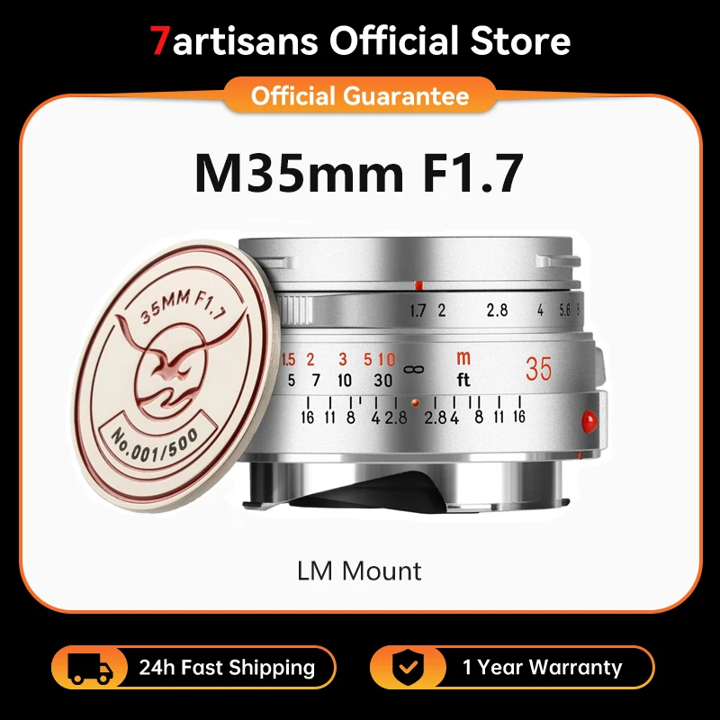 7Artisans M 35mm F1.7 Full Frame Large Aperture Seagull Retro Metal Lens Leica M Mount Leica M6 M10 M11 M11-P M10-P Camera Lens