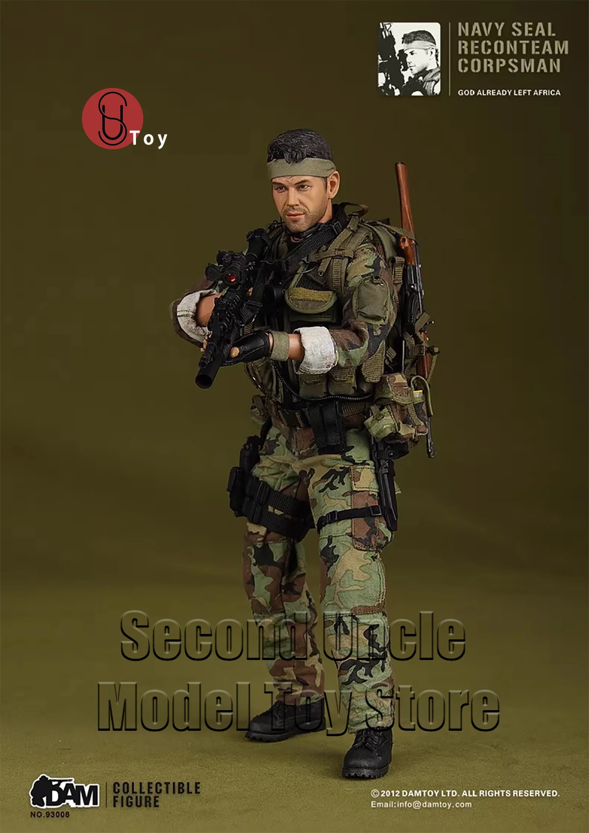 DAMTOYS DAM 93008 1/6 NAVY SEAL Reconteam Corpsman 12'' Male Soldier Military Action Figure Full Set Collectible Model Toys Gift