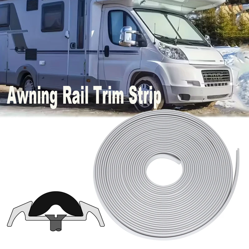 

Caravan Awning Rail Trim 10 Meters 12MM Strip For RV Caravan Trailers And Camping Vehicles Sunshade Guide Rail Decorative Strip