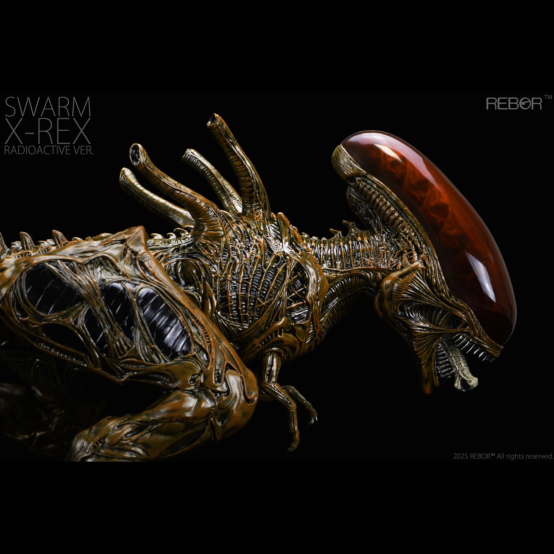 REBOR 1:35 مقياس سوارم X-Rex المشعة البديل Tyrannosaurus ريكس نموذج الحيوان الشكل جمع المشهد ديكور هدية عيد ميلاد اللعب