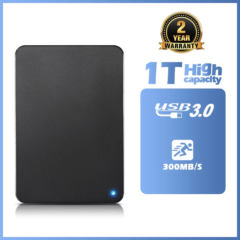 Портативный внешний высокоскоростной USB 3.0 накопитель для ноутбука, ПК, PS5 — варианты объема памяти 160 ГБ, 250 ГБ, 320 ГБ, 500 ГБ, 640 ГБ, 750 ГБ, 1 ТБ.