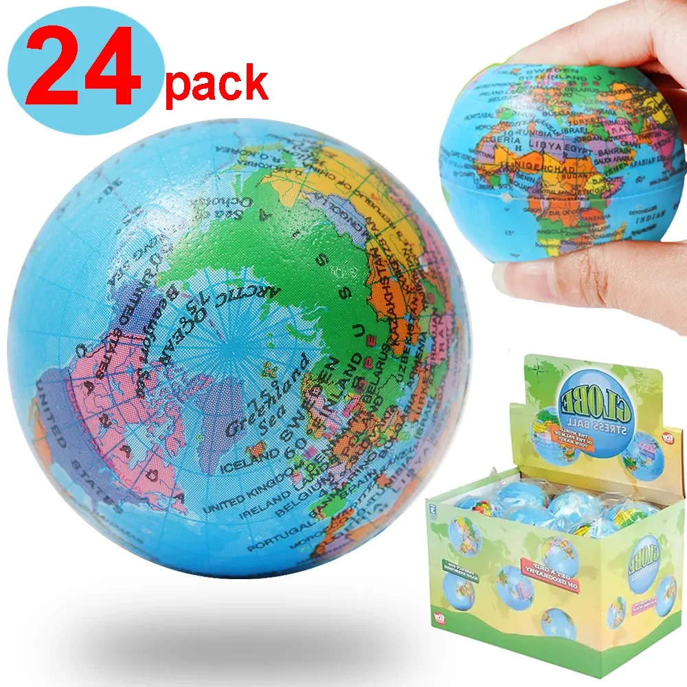 

Earth Squeeze Balls Soft Foam Globe Stress Relief Squeeze Toys Hand Wrist Exercise Sponge Toy For Kids Adults Educational Gifts