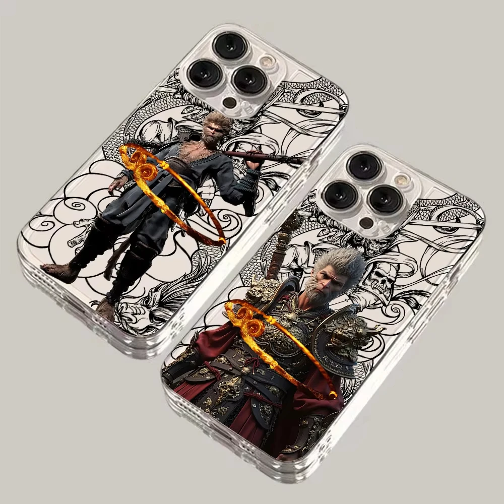 Hot Black Myth Wukong Game Phone Case For Samsung S24 S23 S22 S21 S20 S10 FE Note20 Note10 Plus Ultra Lite 5G Clear Soft Cover