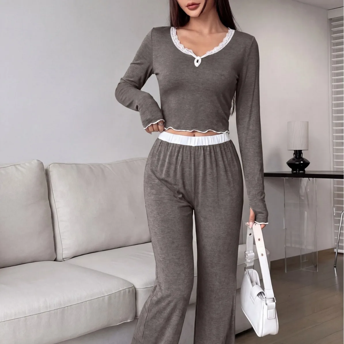 Loungewear Sets Woman Pyjamas Women's Winter Pajamas for Lady Pjs Woman Set Night Wear Female 2 Piece Set Womens Matching Sets