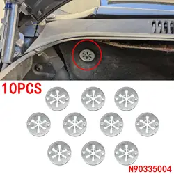 10Pcs Metal Hood Bonnet Under Engine Insulation Cover Clips For Volkswagen VW Audi Ford Seat Skoda Auto Fastener Car Accessories
