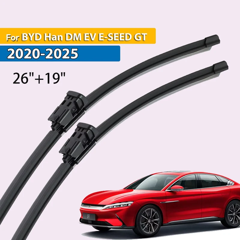 

Wiper Front Wiper Blades For BYD Han DM EV E-SEED GT 2020 - 2025 Windshield Windscreen Window Brushes 26''+19''