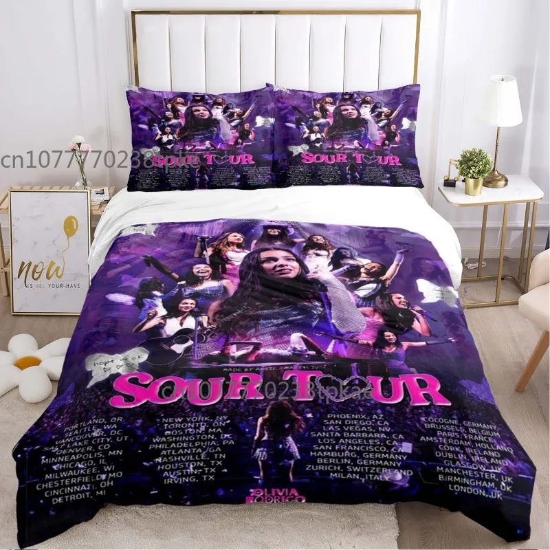 Olivia-RodrigoSOUR Music Poster Duvet Cover  Sets Printed Bedding Set Double Queen King Size 2/3pcs,Bettbezug