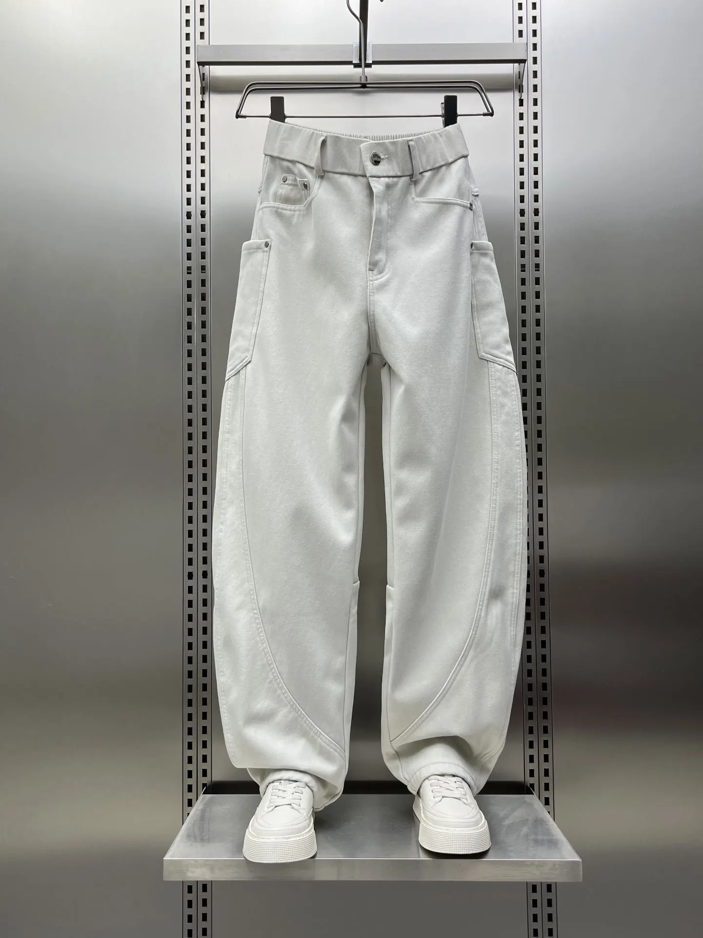 

Мужские зимние оригинальные джинсы на подкладке Hit Fce, повседневные свободные прямые брюки в американском стиле, модные широкие брюки...