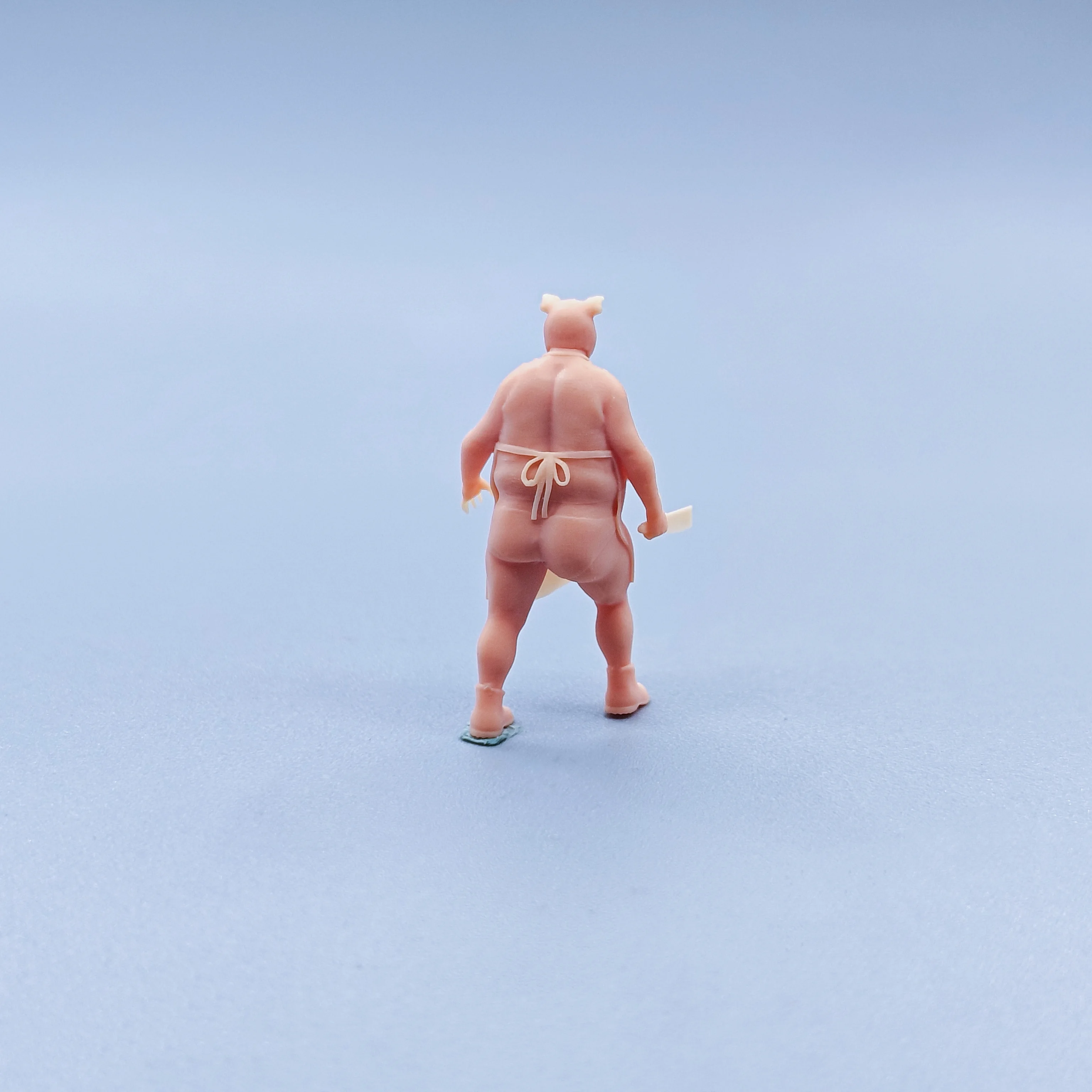 1/64 1/43 ตุ๊กตารุ่นเรซิ่นหัวหมู Butcher Unสี Miniatures Diorama มือวาด C304