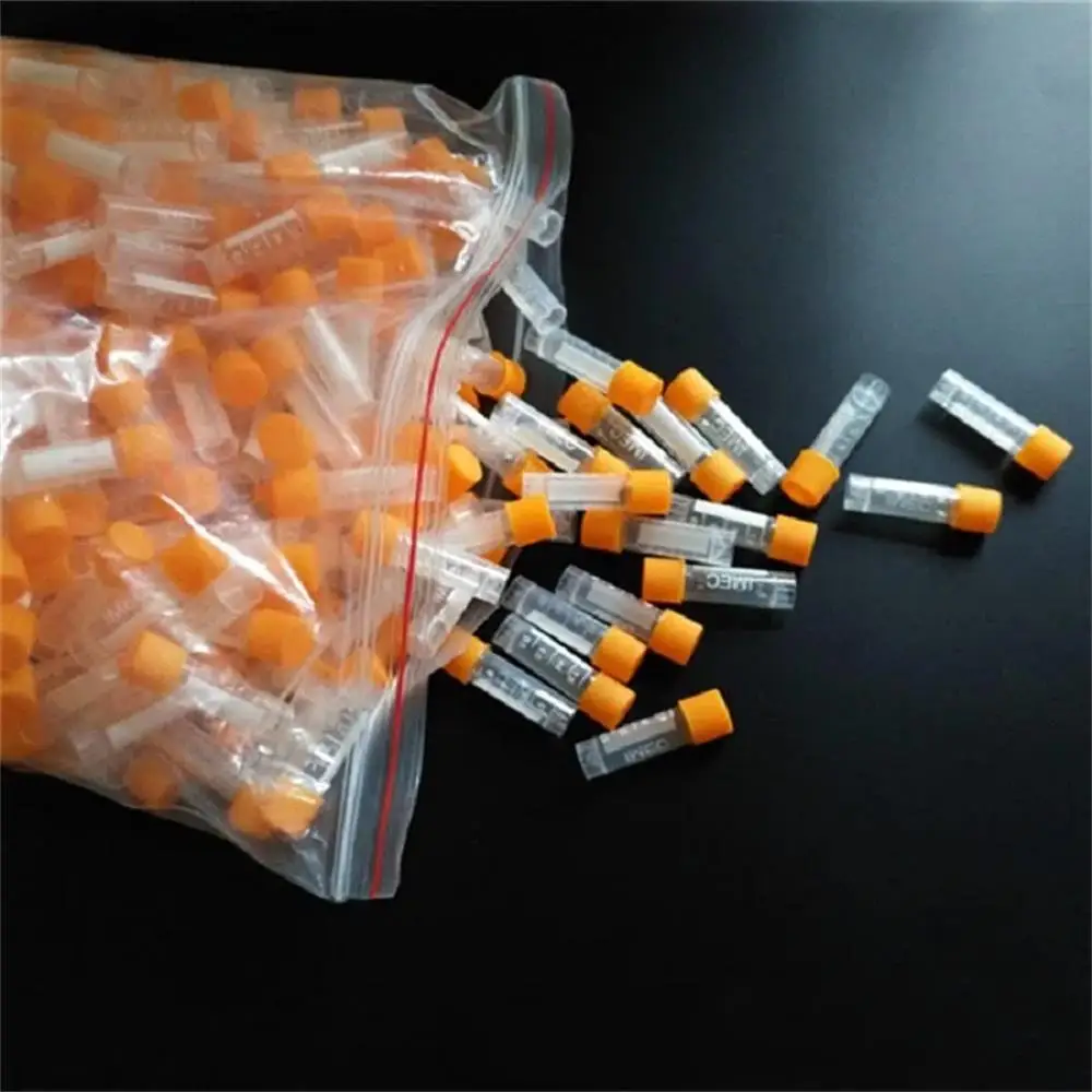 

50Pcs/Lot Laboratory 1.8ml Plastic Graduated Cryovial Test Tube Freezing Sample Cold Storage Tubes With Screw Cap