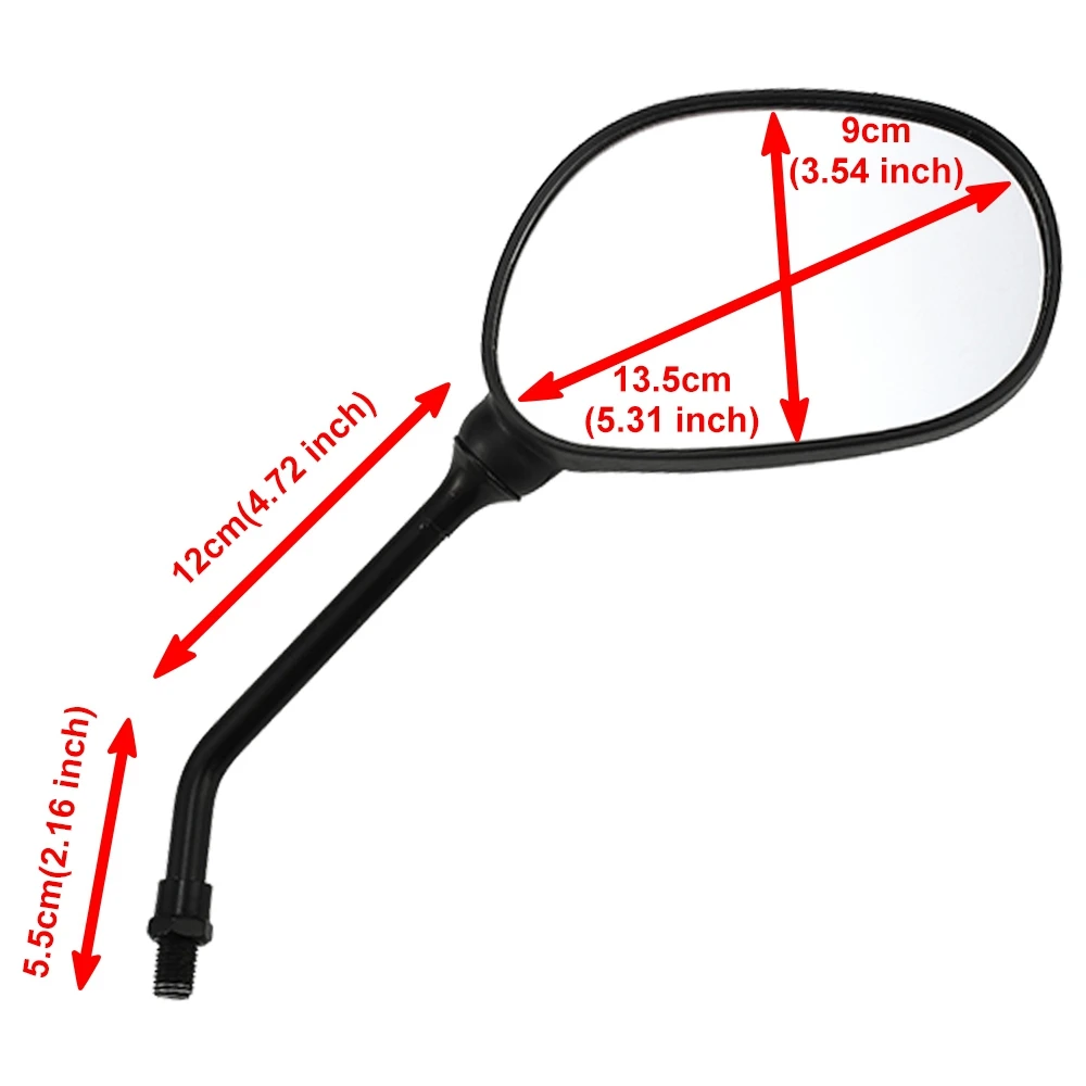 1Pair ATV UTV Four-wheel Motorcycle Beach Buggy Side Mirrors Glass Rear View Mirrors Scooter Motorcycle Accessories Universal