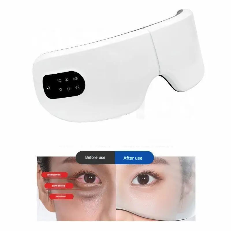 Smart Eye Massager Hot Compress Bluetooth Eye Massage Glasses Fatigue Pouch Wrinkle Wireless Vibration Eye Care Instrument