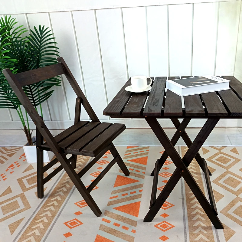 

Foldable table Nordic style small household balcony dining dining table coffee table writing study round low chair